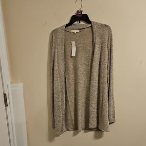 Joie De Vivre Heathered Tan Cardigan.  NWT